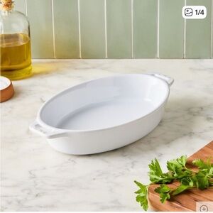 Staub Oval Baking Dish 9x6" White NEW